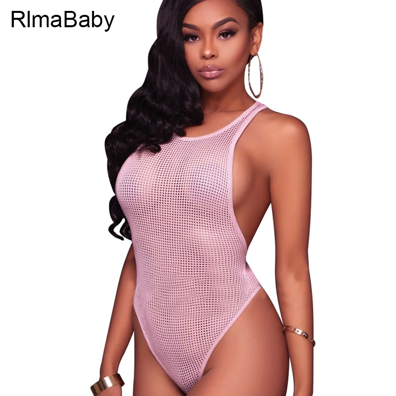 RlmaBaby Лето Sexy Beach Party Сетки Боди Тонкий Рукавов Спинки Сторона Выдалбливают