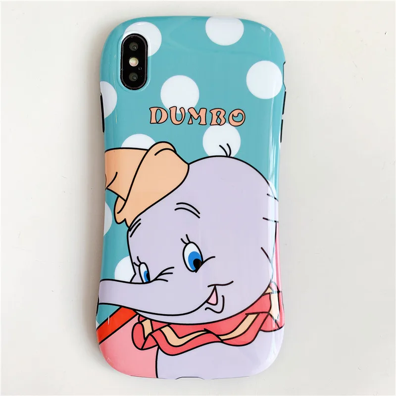 Мультфильм Dromerige fly Maan Olifant Mode Dumbo Voor iPhone XS MAX XR Обложка Микки противоударный чехол X