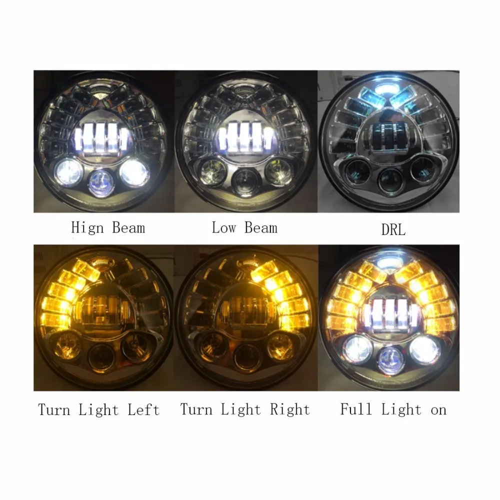 

Marloo 2X 7inch LED Headlight Left Right Turn Signal DRL For Jeep Wrangler JK TJ Sahara Rubicon Freedom Dragon Edition Unlimited