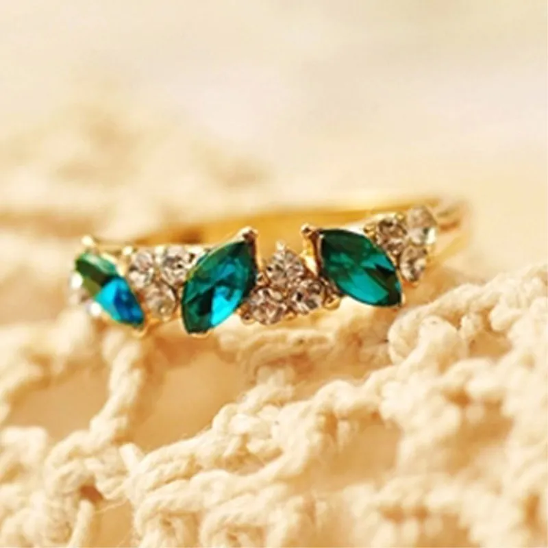 Женское кольцо с имитацией изумруда в Корейском стиле|emerald ring|ring ringfemale ring |