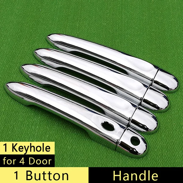1 Keyhole 1 Button Для Renault Fluence SM3 2009- хром Ручка крышки отделки комплект 2010 2011 2012 2013 аксессуары наклейки стайлинга автомобилей - Название цвета: 1 Keyhole 1 Button