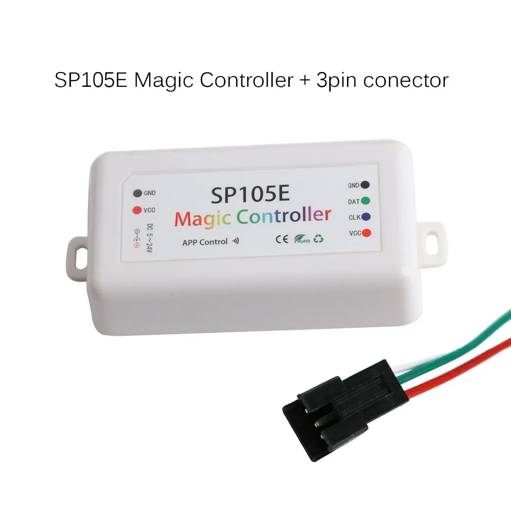 SP105E Bluetooth волшебный Управление DC5V 24V приложение для WS2812B WS2811 APA102 Пиксели