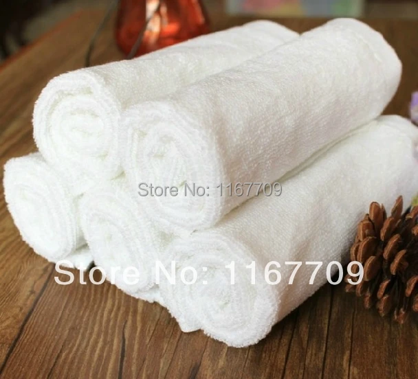 (12Pcs/Lot) Good Quality Cheap Face Towel Small Hand Towels Bathroom 30*30cm 40g Kitchen Travel White Cotton | Дом и сад