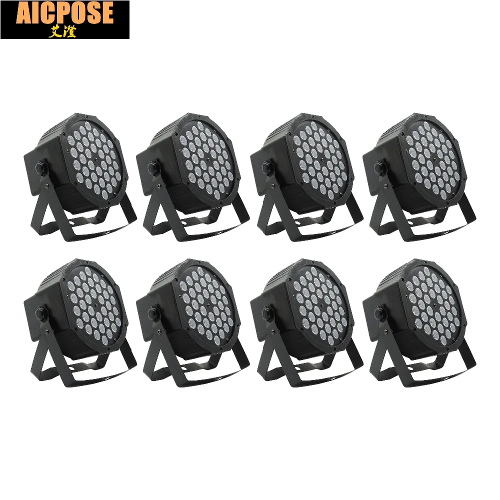 8 шт./лот LED Par light 36x3W 36w RGB Light с 3/6 каналами DMX512 Master Slave 36*3w Led плоский DJ оборудование