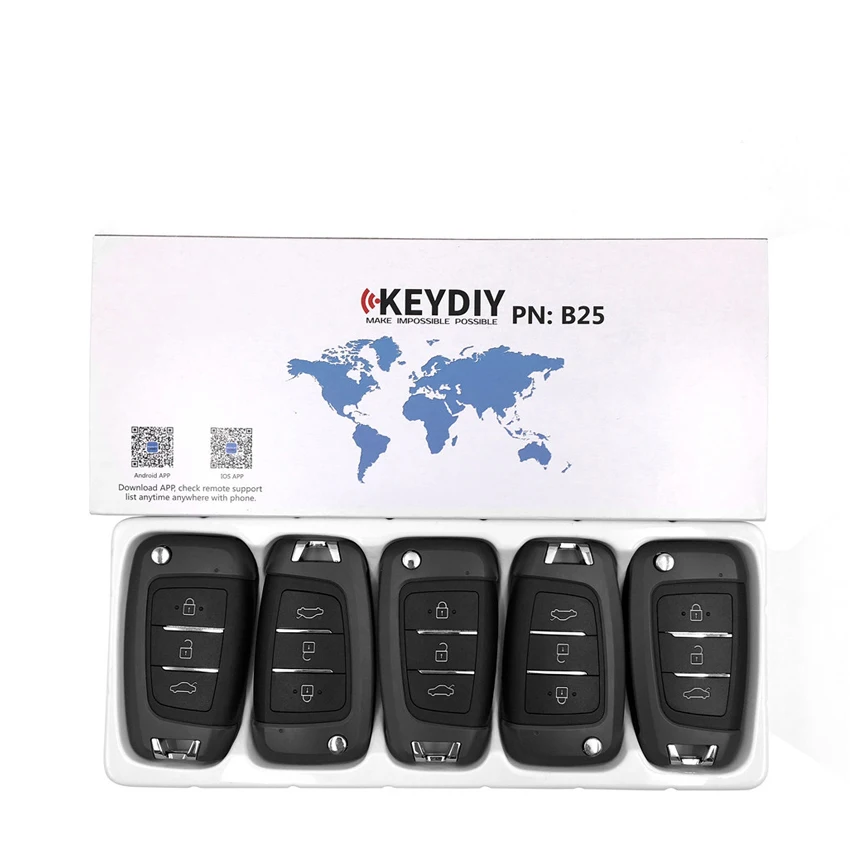 5 шт., KEYDIY 3 кнопки универсальный пульт дистанционного управления ключ b-серии B25 для KD-X2 KD MINI KD900 KD900+, URG200, пульт дистанционного управления для Hyndai style