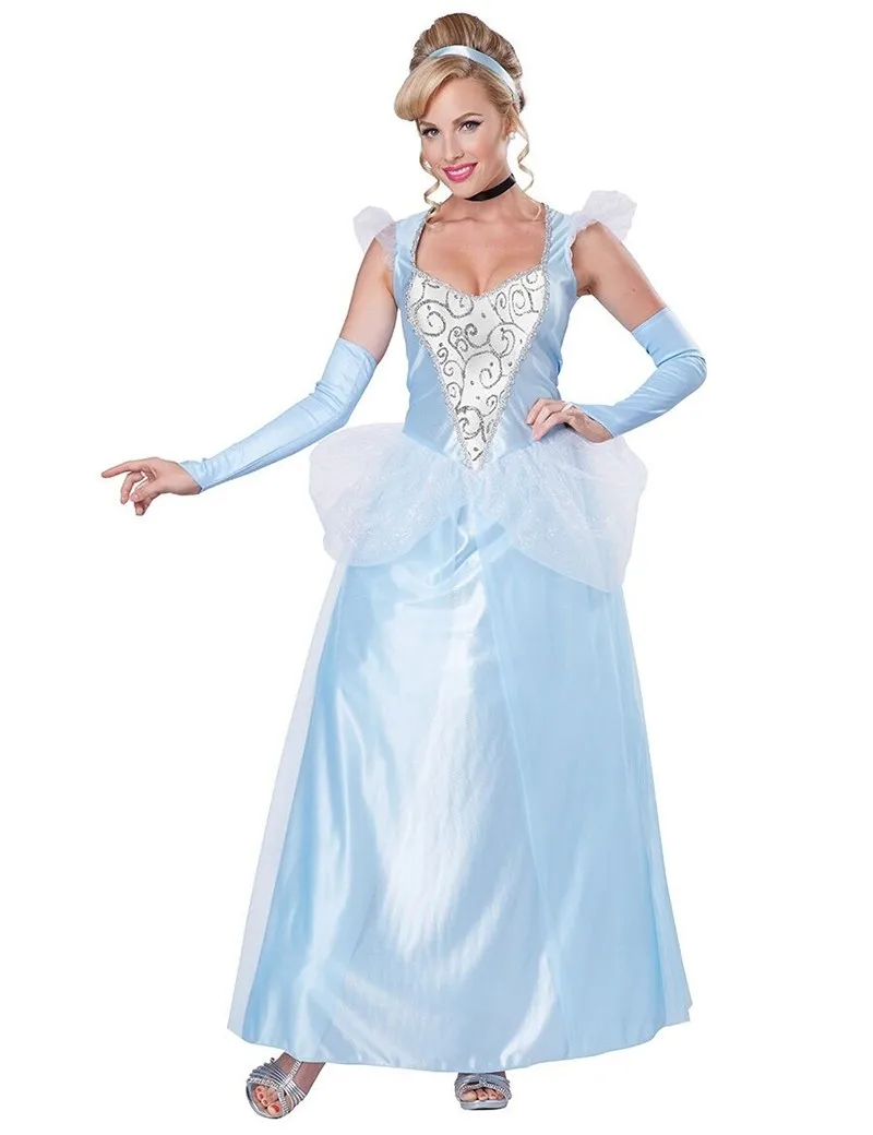 Фильм Sandy для девочек принцессы Золушки взрослых Косплэй костюм партии Делюкс