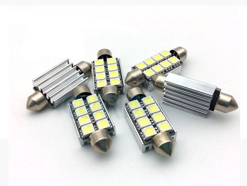 10 шт./лот оптовая продажа 41 мм 5050 8 SMD 8SMD LED Canbus без ошибок Светодиодные