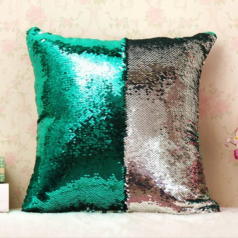 Прямая поставка DIY подушка с блестками для русалки Волшебная расцветка меняющая