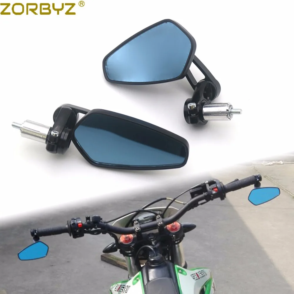 Зеркало заднего вида ZORBYZ универсальное черное для мотоцикла 7/8 дюйма 22 мм|Боковые