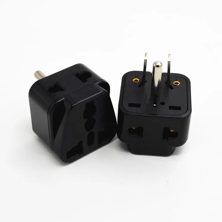 

10pcs/lot black Universal Travel Adapter AU UK EU to US Plug Splitter Travel Wall AC Power Adapter 250V 10A Socket Converter