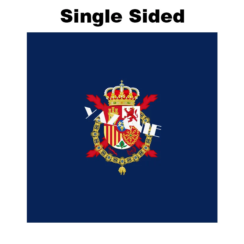 Single Sided YAZANIE испанский Королевский стандарт Juan Carlos I 1833-1868 1875-1931 Leonor Princess of Asturias POUM шаблон морской Джек Испанский флаг - Цвет: Single Sided
