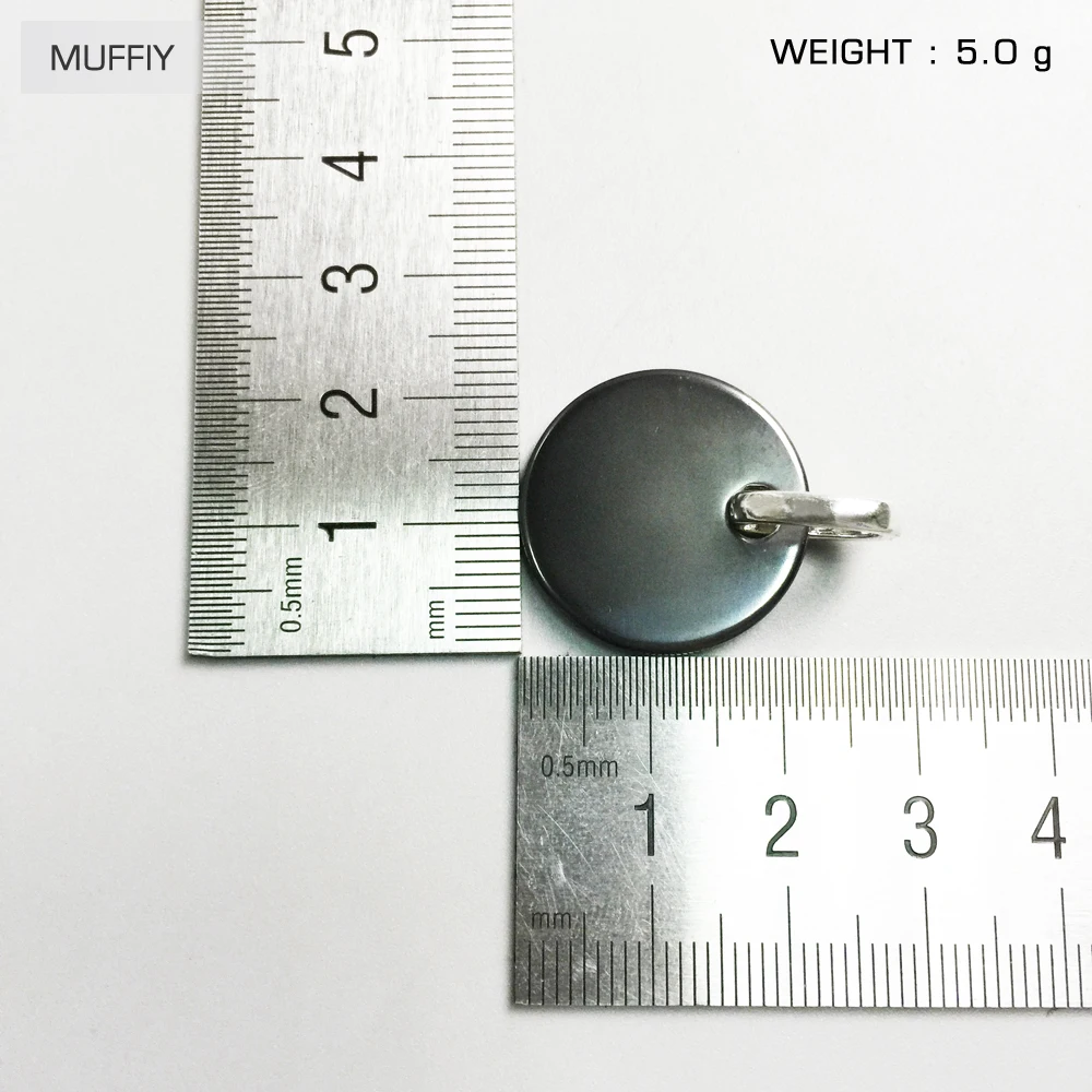 Подвеска в виде диска из черного гематита модные ювелирные изделия европейском