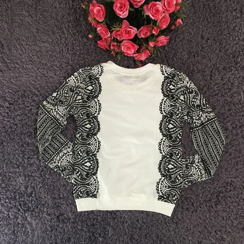 Женский спортивный костюм с кружевным принтом комплект из 2 предметов капюшоном