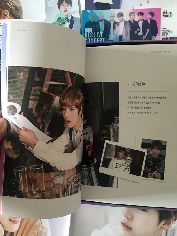 Подписанный вручную Bangtan Boys autographed WORLD OST+ подписанный плакат 072019