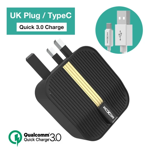 MOXOM Quick Charge 3,0 быстрое USB зарядное устройство 28 Вт зарядное устройство для мобильного телефона для iPhone samsung Xiaomi Tablet 4 порта для рабочего стола EU UK Plug - Тип штекера: MX-HC08 QC T