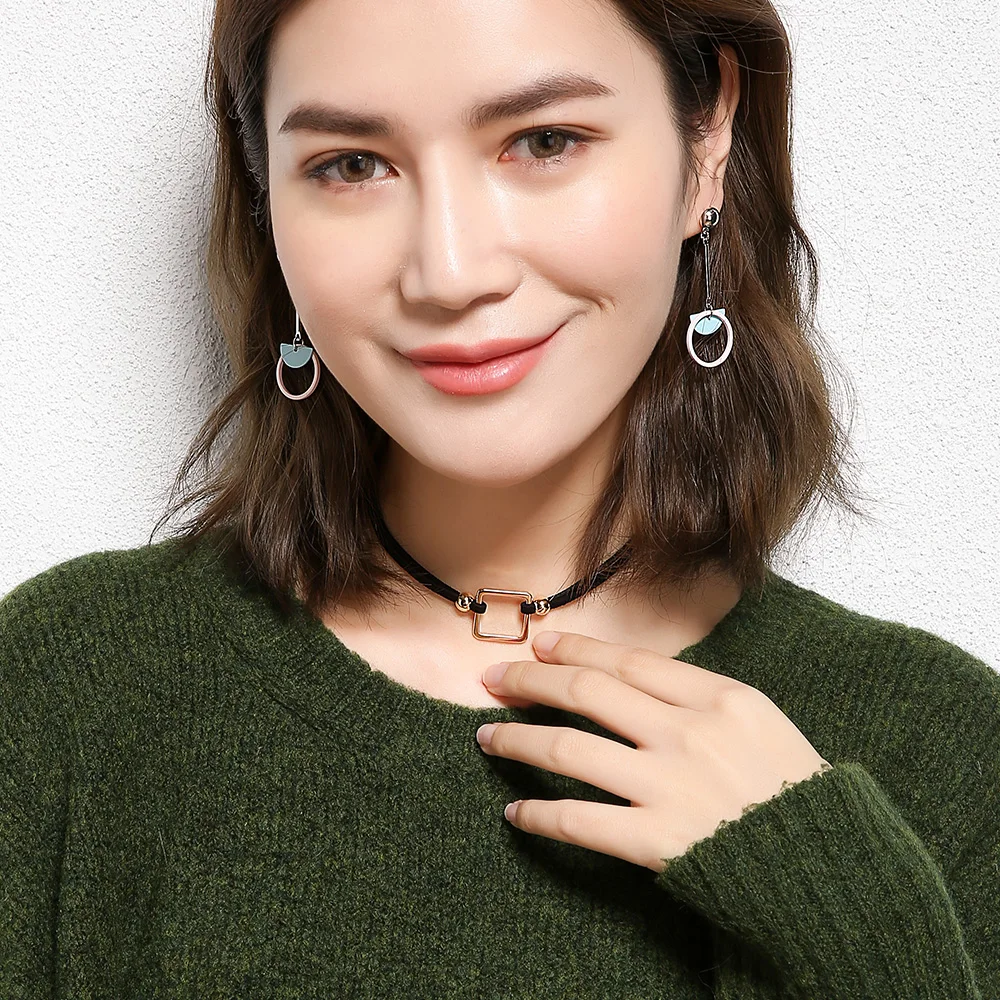 Цепочка чокер Neoglory в готическом стиле женская модный цвета розового золота