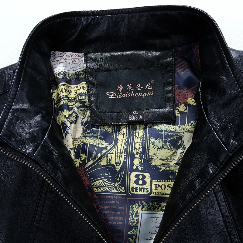 M-5XLBig coats. male genuine leather clothing plus size velvet slim motorcycle jacket outerwear | Мужская одежда