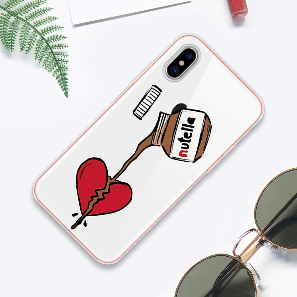 Для iphone X Case Small Голубой цветок Мягкий Пластик Coque для 6 7 8 плюс воздушный шар