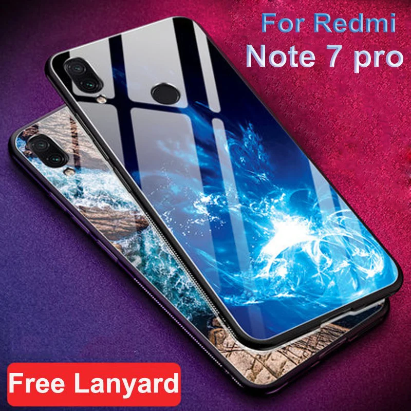 Чехол для xiaomi redmi Note 7 pro Note7 чехол со Звездной звездой Твердый из закаленного