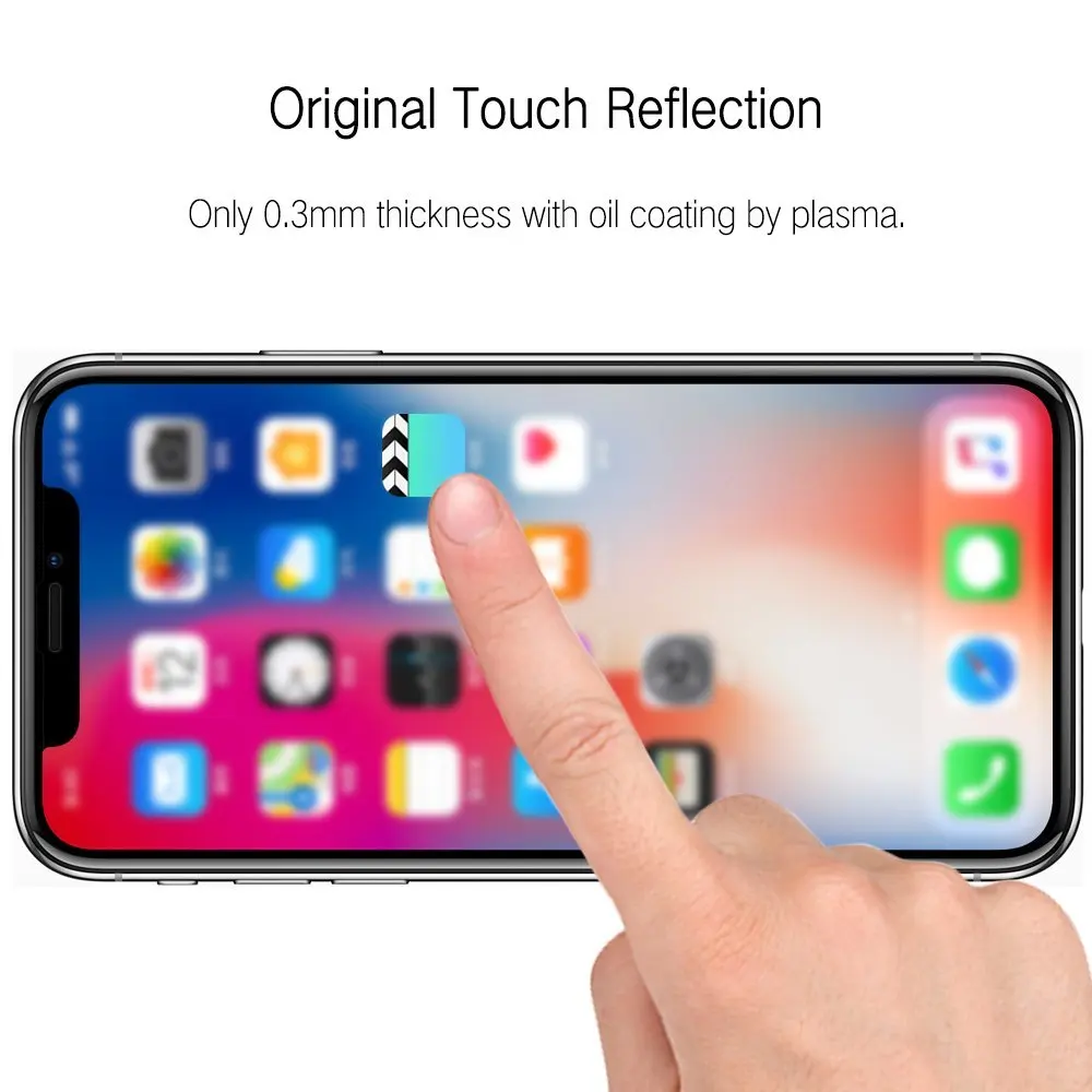 3D закаленное стекло для Apple iPhone X защитная пленка экрана полное покрытие защиты