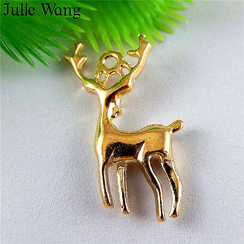Julie Wang 20 шт. KC Glod Deers Подвеска из сплава DIY браслет ожерелье декоративная фурнитура