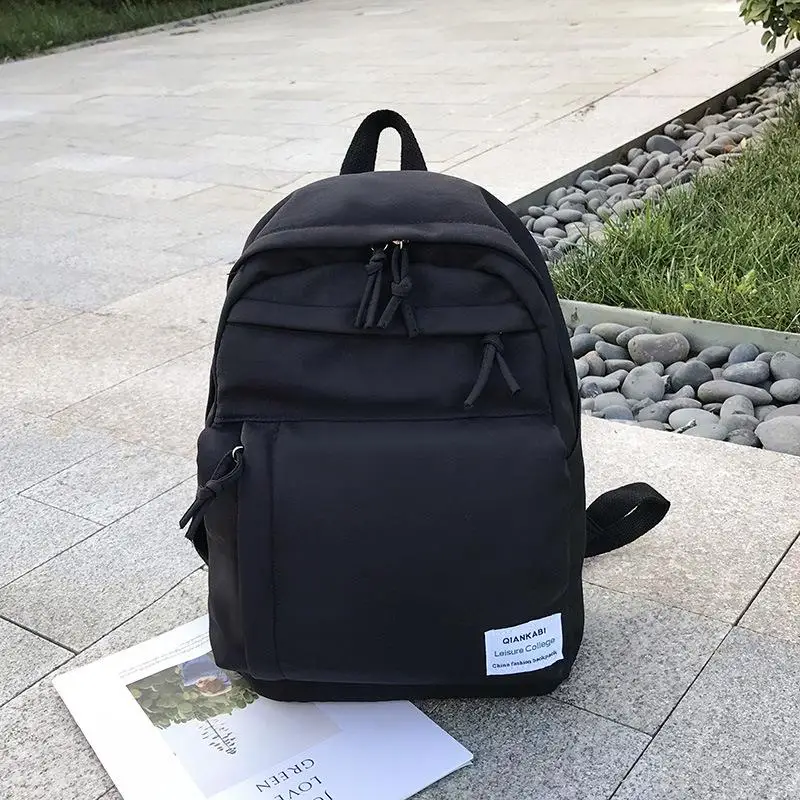 black bagpack Модный рюкзак, водонепроницаемый женский рюкзак, дорожная школьная сумка, рюкзак для девочек-подростков, Mochilas, женский рюкзак, рюкзак, ранец - Цвет: black bagpack