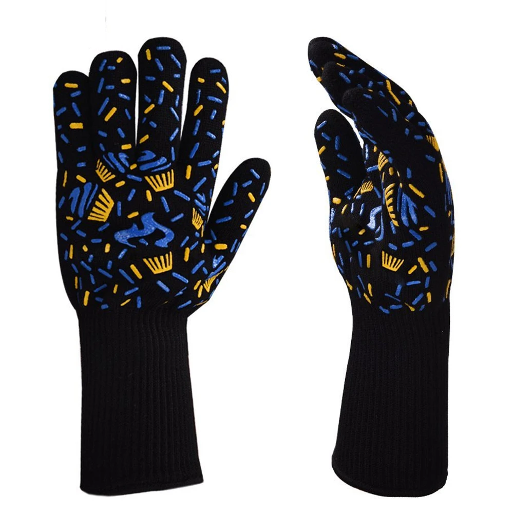 1 пара перчатки Прихватки микроволновая печь барбекю хлопок сковорода кухонные