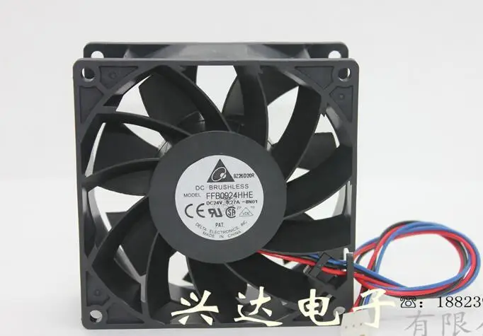 

Оригинальный Дельта FFB0924HHE DC 24V 0.27A 9 см 9038 92*92*38 мм, версия 3, он-лайн бесшумный вентилятор охлаждения