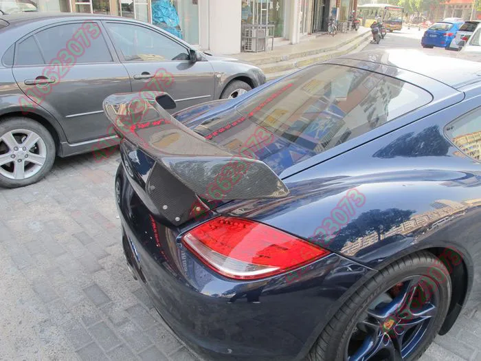 Подходит для Porsche Cayman 987 GT Techart задний спойлер заднего крыла из углеродного