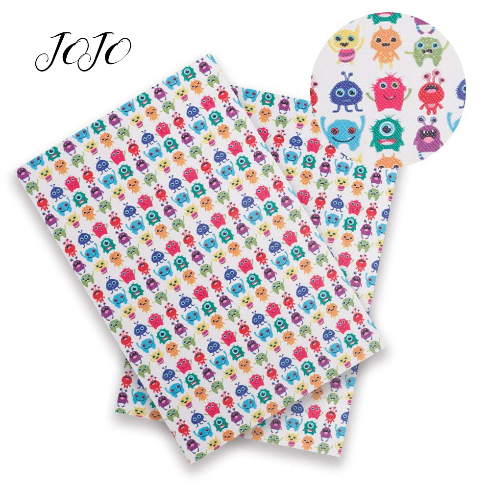 JOJO Луки 22*30 см 1 шт. искусственная Синтетическая кожа ткань Единорог девушка печатных лист для рукоделия домашний текстиль DIY Волосы Луки ремесла