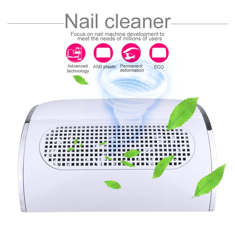 Nail Dust Upgrade WT Biutee мощный пылесос для маникюра дизайн для ногтей с 3 вентиляторами 2 шт. мешка для пыля для маникюра машинка - Цвет: Nail Dust Upgrade WT