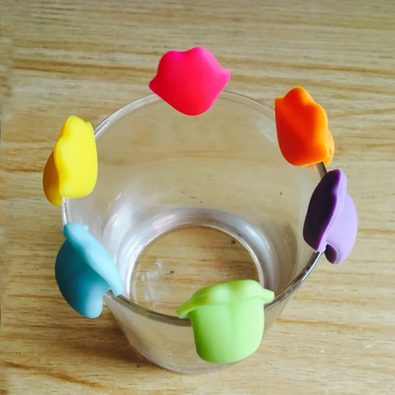 6 шт. специальная присоска для вечеринок бокал вина силиконовая этикетка