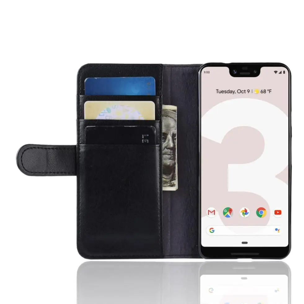 Для Google Pixel 3 Lite XL Чехол Премиум Бизнес Флип из натуральной кожи чехол бумажник