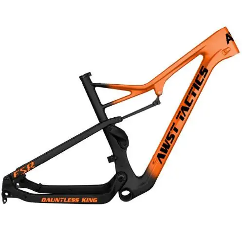 Рама для велосипеда MTB красная золотистая блестящая углеродное волокно горный