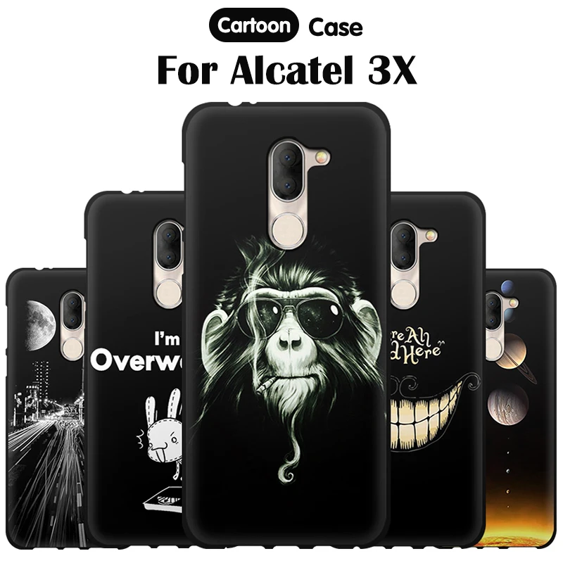 Чехол JURCHEN для телефона с мультяшным рисунком Alcatel 3X 3 X 5058y 5058i чехол мягкий