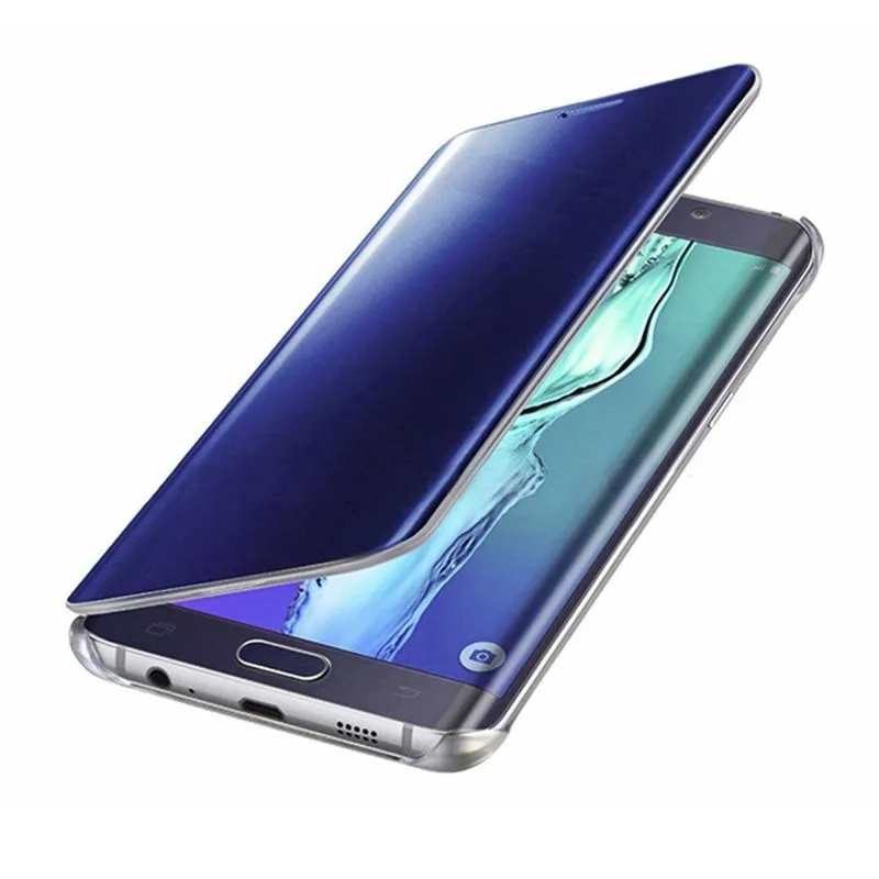 Mirror Smart View Flip Case Cover for Samsung Galaxy S6 S7 Edge Plus Note 4 5 C5 C7 J3 J5 J7 Window Luxury Full Protector New | Мобильные