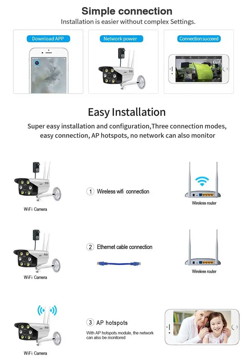 Ourdoor ip-камера ONVIF 1080 P Водонепроницаемая Wifi камера видеонаблюдения Система видеонаблюдения полноцветная Запись голоса ночного видения