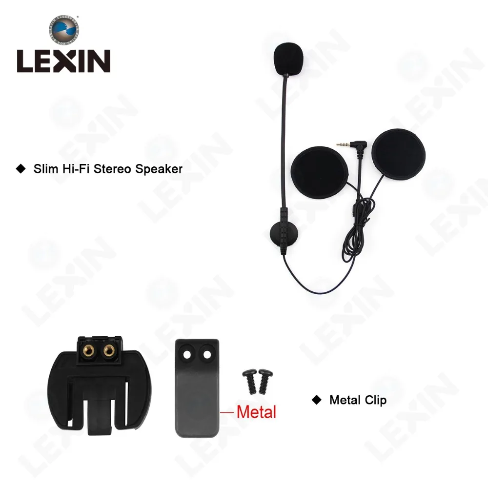 

Lexin Intercom Eearpiece Headset & Clip Set Accessories for LX-R6 R3 Bluetooth Helmet Interphone Intercom Headphone Jack Plug