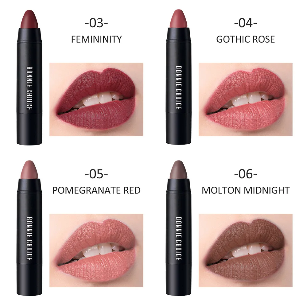Губная помада BONNIE CHOICE 1 шт. матовый эффект водостойкая долговечная бархатная