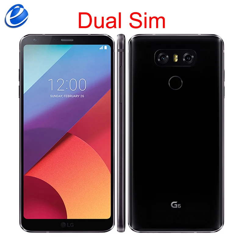 Оригинальный разблокированный сотовый телефон LG G6 с двумя Sim картами H870DS 64 ГБ/128