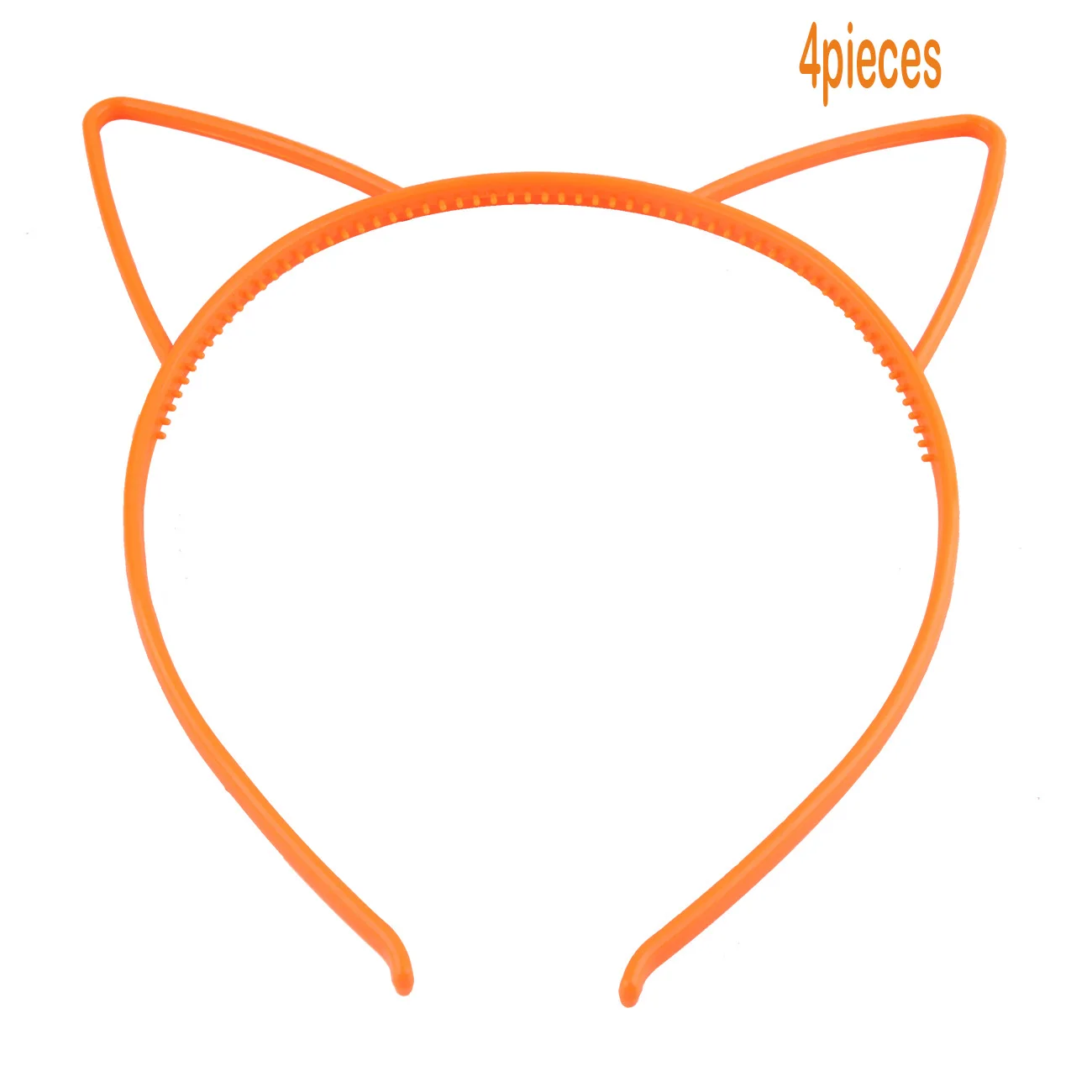 orange cat headband 4 шт. Милая пластиковая головная повязка лента для волос для женщин девочек Корона мультфильм тиара аксессуары для волос Головные уборы Вечеринка принадлежности - Цвет: orange cat headband