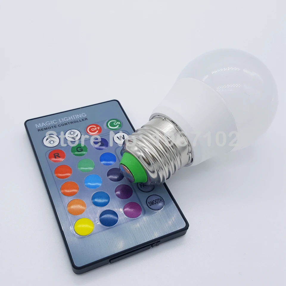 Новинка 1 шт. RGB Светодиодная лампа E27 5 Вт светодиодная 85 265 в SMD 5050 16 видов цветов