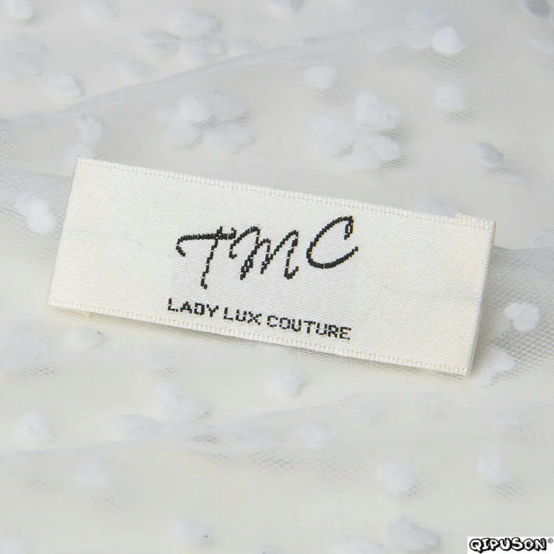 DH004 custom logo brand name woven clothing labels tags customized clothes garment etiquetas main label tag for | Дом и сад