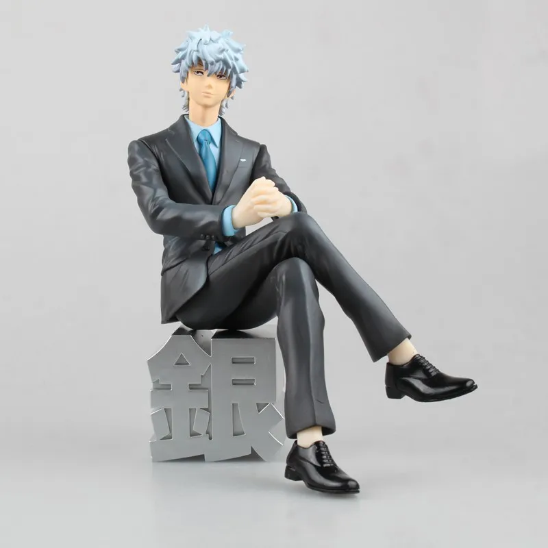 Аниме Gintama Sakata Gintoki черный костюм Ver ПВХ экшн фигурка Коллекционная модель кукла