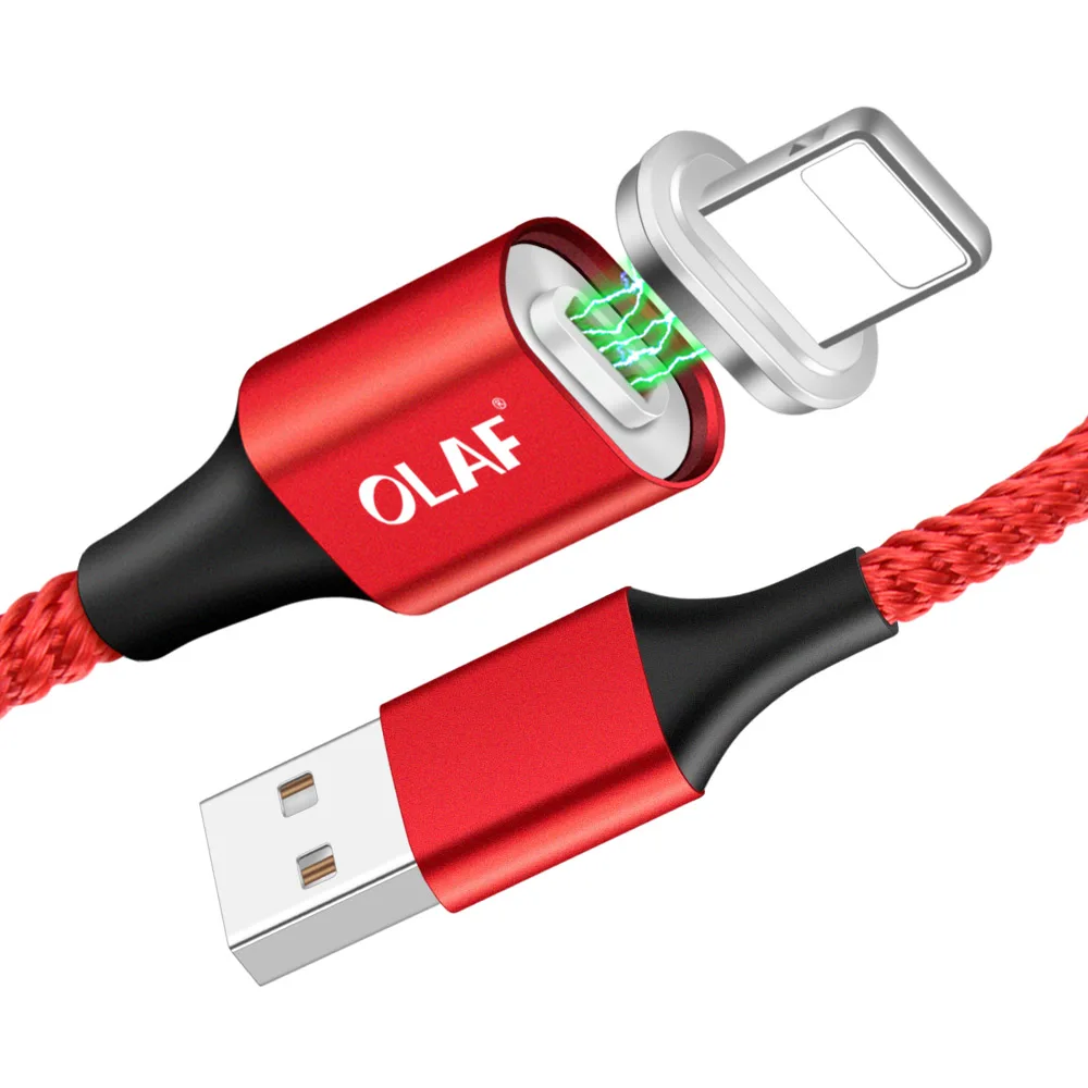 Магнитный usb-кабель Олаф для быстрой передачи данных, зарядный кабель для iPhone XS Max XR X 8 7 6 6S Plus 5 5S SE, зарядный шнур, кабели для мобильных телефонов