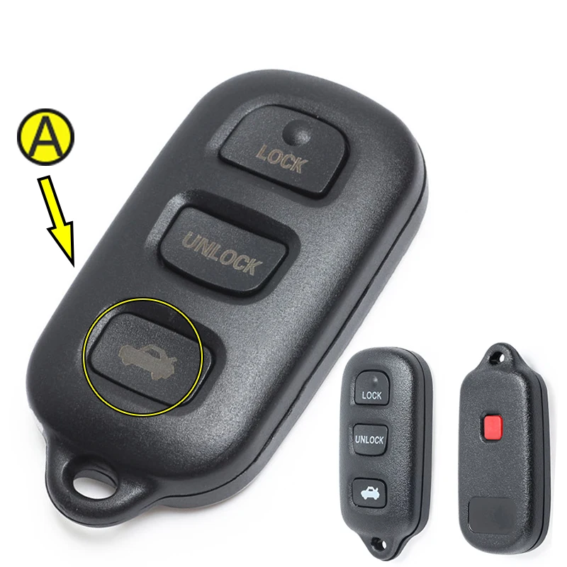 KEYECU 1x/ 2x запасной чехол для ключей Toyota high Lander RAV4 FJ Cruiser Tacoma 4 кнопки FCC: HYQ12BBX GQ43VT14 |