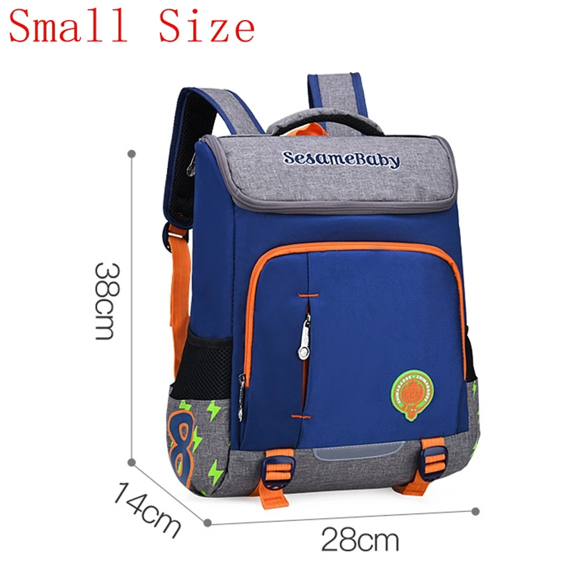 Small Deep Blue Детские школьные ортопедические рюкзаки с героями мультфильмов, водонепроницаемый ранец для детского сада, детские школьные ранцы для мальчиков и девочек, Mochila - Цвет: Small Deep Blue
