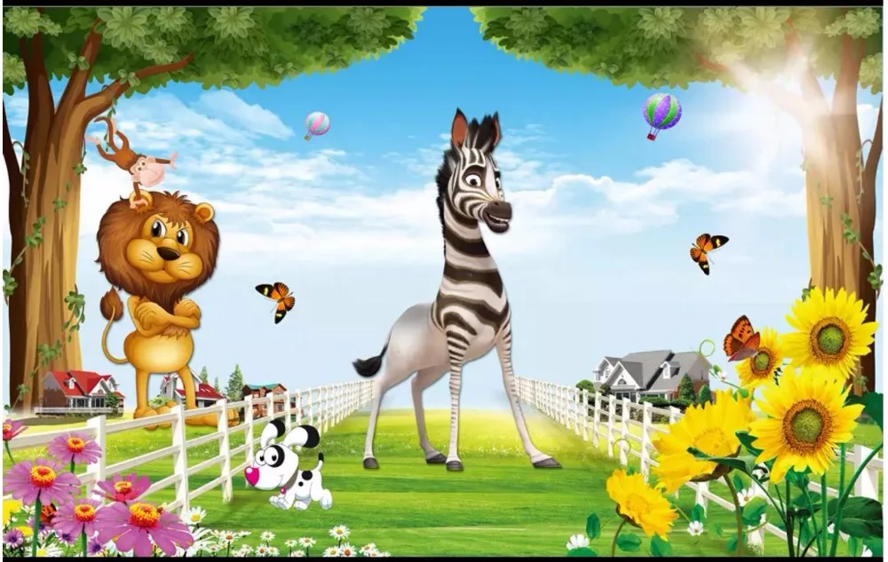 Пользовательские фото обои 3d для стен 3 d свежий и красивый пейзаж фрески