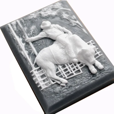 

Bull Rider Rodeo Silicone molds farmer soap mold farmer silicone soap molds silica gel die Aroma stone moulds candle mould