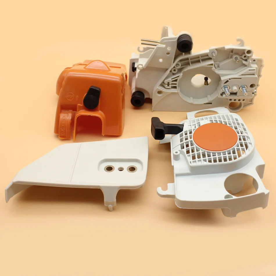 Crankcase Housing Clutch Cover Recoil Starter Kit For STIHL MS180 MS170 018 017 MS 180 170 Gasoline Chainsaw Plastic Spare Parts